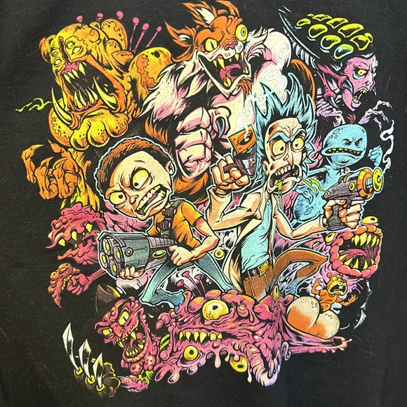 Rick & Morty Adult Sweatshirt Size ~22” pit to pit - Picture 2 of 4